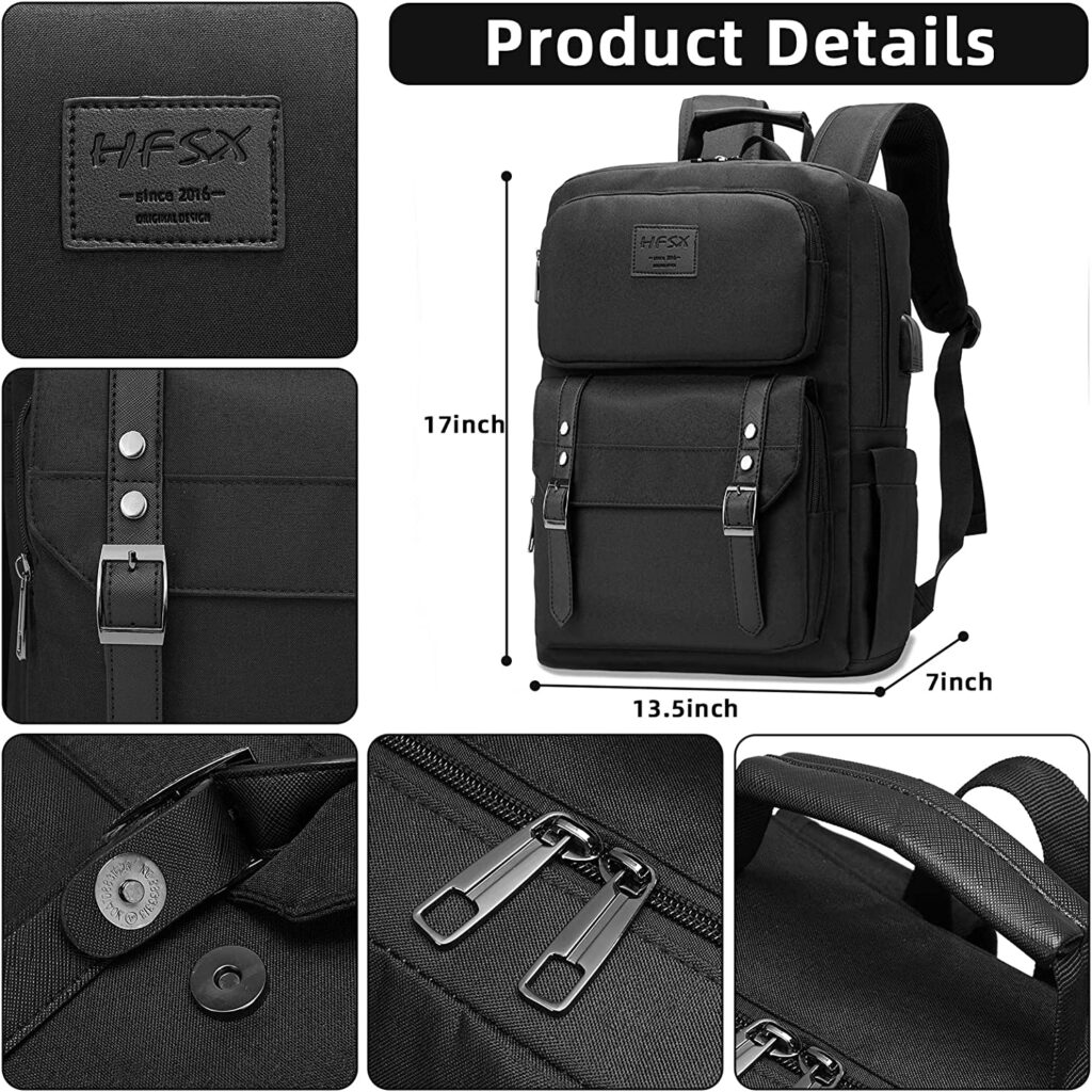 Laptop backpack size and dimension